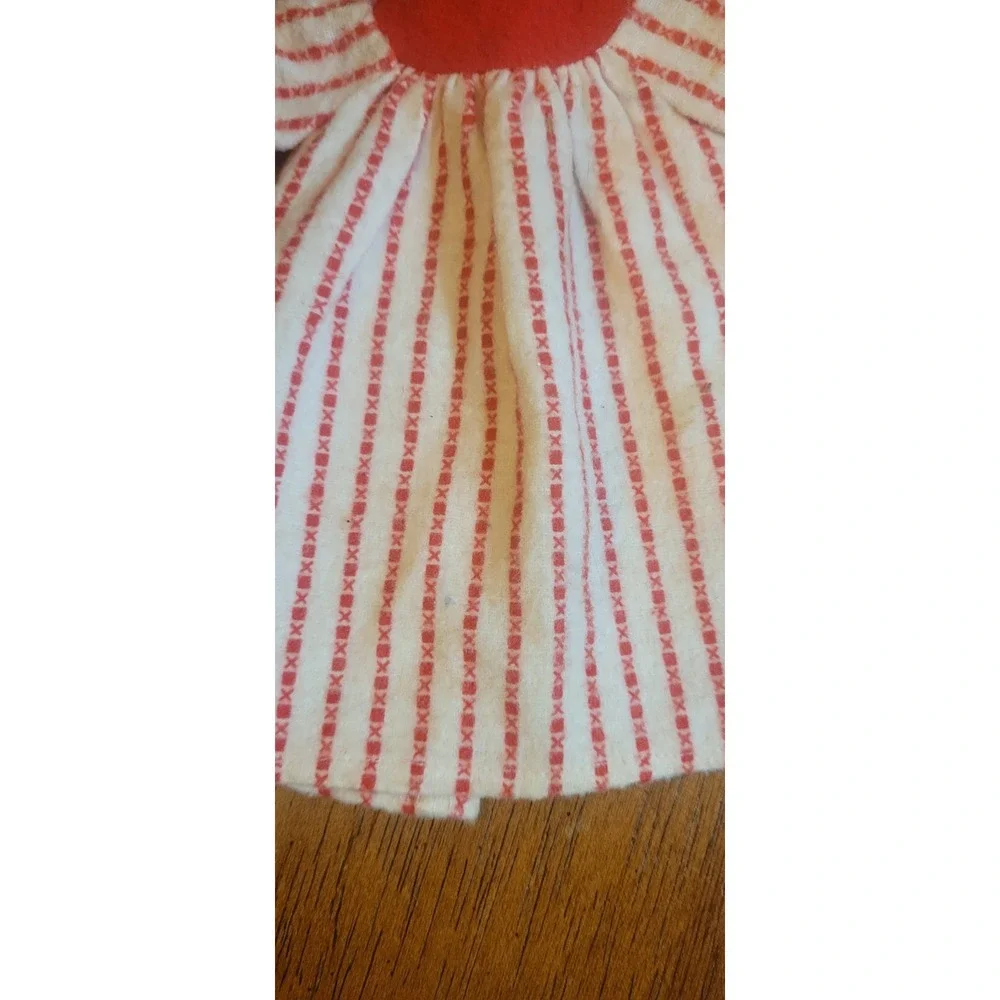 Vintage Ideal Tammy Mom ? Clothes Doll Outfit Red White Flannel Robe Nightgown
